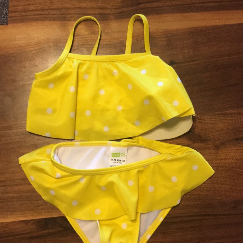 yellow polka dot bikini